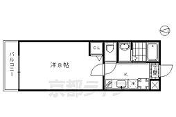 京阪本線 清水五条駅 徒歩5分の賃貸マンション 1階1Kの間取り