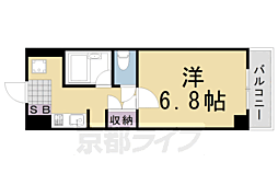 Ｕｒｂｉｓ桂 2階1Kの間取り