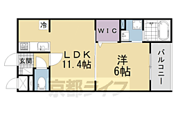 アーバンコート堀川西 1LDKの間取図画像