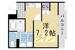 ステーション・フロント桂 1Kの間取図画像