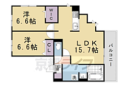 GRAMM箱ノ井 2LDKの間取図画像