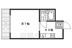 レジデンス太田 1Kの間取図画像