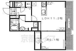 マジェスティサザン2 1LDKの間取図画像