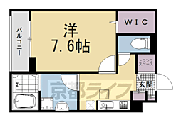 カルム 新久 1Kの間取図画像
