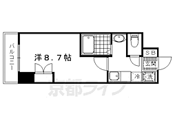 アンボワーズ 1Kの間取図画像