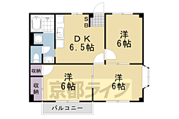 カーム小川 3DKの間取図画像