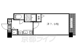 プレサンス京大南 1Kの間取図画像