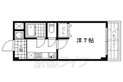 サンハイツ大新 1Kの間取図画像