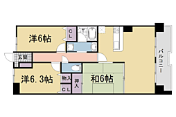 パデシオン宇治三室戸2番館 3LDKの間取図画像