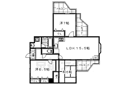 グランピーノ伏見桃山 3LDKの間取図画像