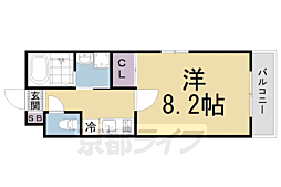 リアン藤森 1Kの間取図画像