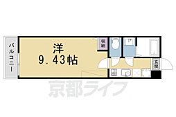 仮)フラッティ三軒町 1Kの間取図画像
