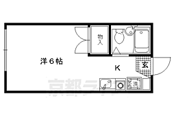 レオパレス西陣B 1Kの間取図画像