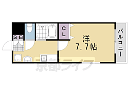 桂川ショウエイマンション 1Kの間取図画像