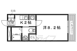 牧野駅前TNビル 1Kの間取図画像