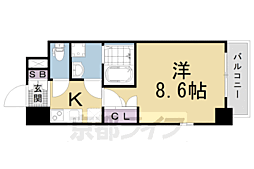 エスリード烏丸五条駅前 1Kの間取図画像