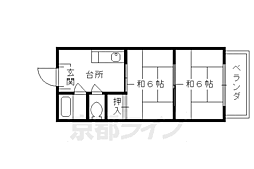 メゾンドリーヴ 2DKの間取図画像