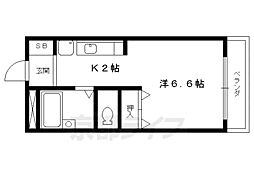 アメニティー岩倉南 1Kの間取図画像