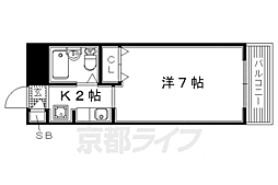 ドミールキタヤマ 1Kの間取図画像