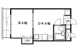 Crest 1DKの間取図画像