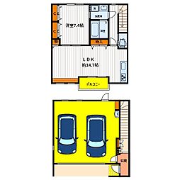 ガラージュ・ド・ルクスみゆき 1LDKの間取図画像