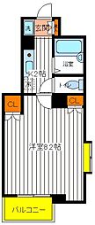 グランメール国立 1Kの間取図画像