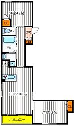 ロジュマンアンジュ 2LDKの間取図画像