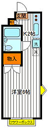 コーポラス・タカヤ 1Kの間取図画像