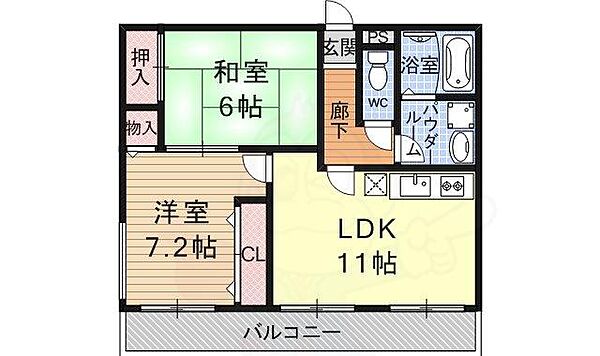 滋賀県大津市松山町(賃貸マンション2LDK・3階・55.32㎡)の写真 その2