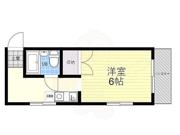 京都府京都市山科区北花山横田町(賃貸マンション1K・3階・18.90㎡)の写真 その2