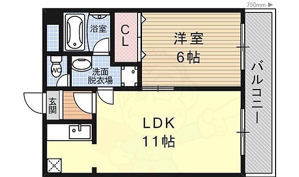 滋賀県大津市今堅田２丁目(賃貸アパート1LDK・2階・39.68㎡)の写真 その2