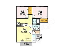 滋賀県大津市下阪本４丁目（賃貸アパート2LDK・1階・51.60㎡） その2