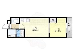 京都地下鉄東西線 六地蔵駅 徒歩2分の賃貸マンション 1階1LDKの間取り