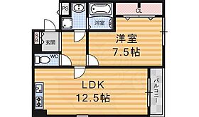 京都府京都市山科区大宅中小路町6番4号（賃貸アパート1LDK・1階・47.50㎡） その2