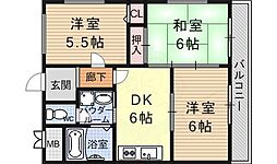 メゾンくわの 3DKの間取図画像