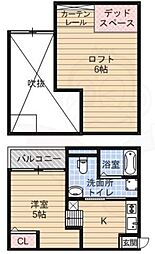 京阪宇治線 桃山南口駅 徒歩3分の賃貸マンション 1階1Kの間取り