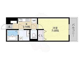 JR東海道・山陽本線 瀬田駅 徒歩15分の賃貸アパート 2階1Kの間取り