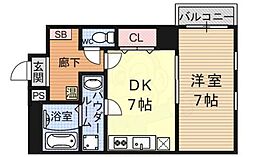 京都地下鉄東西線 椥辻駅 徒歩3分の賃貸マンション 3階1DKの間取り