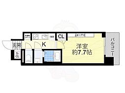 プレサンス大津京町ヴェリス 9階1Kの間取り
