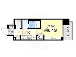 プレサンス大津京町ヴェリス 13階1Kの間取り