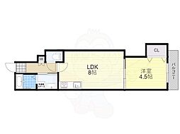京都地下鉄東西線 御陵駅 徒歩5分の賃貸アパート 1階1LDKの間取り