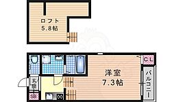 ハーモニーテラス高塚 1Kの間取図画像