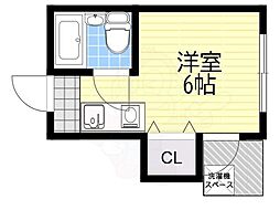 プライム四ノ宮 ワンルームの間取図画像