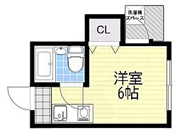 プライム四ノ宮 ワンルームの間取図画像