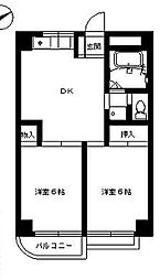 サニーセゾン杉本 2DKの間取図画像