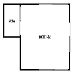 沢井アパート 2階ワンルームの間取り