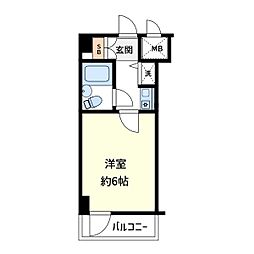 アーバンヒルズ西日暮里 3階1Kの間取り
