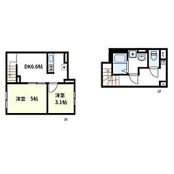 a LATO NIPPORI 2DKの間取図画像