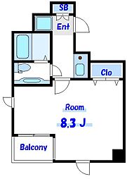NOZYmachiya 1Kの間取図画像