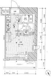 メインステージ田端 ワンルームの間取図画像